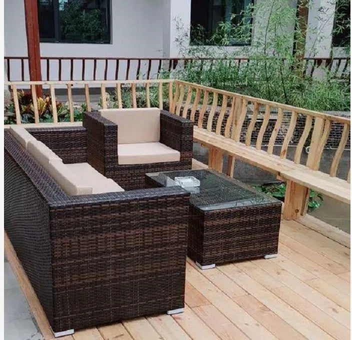 Outdoor Open-air Garden Sofas Hotel Backrest Modern Leisure Garden Sofas Balcony Pe Rattan Furniture Sofá Do Jardim MHHYSF