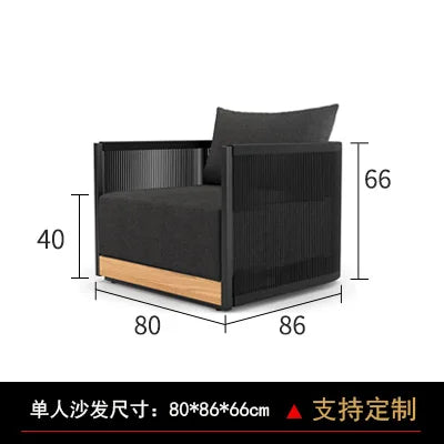Outdoor sofa, homestay hotel, open-air balcony, sunroom, villa, waterproof and sunproof leisure furniture set