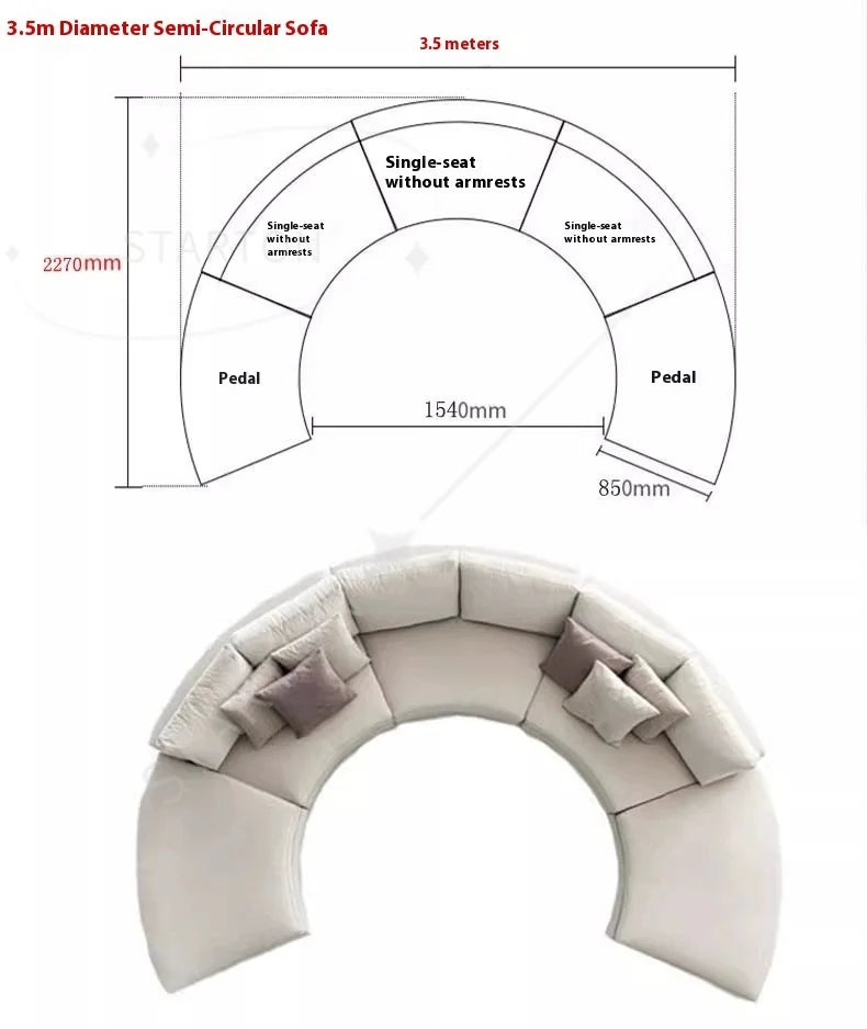 Designer Style Curved  Hotel Reception  Office Guests'  Modern Design  Foam Filling Sofa Hotel Application