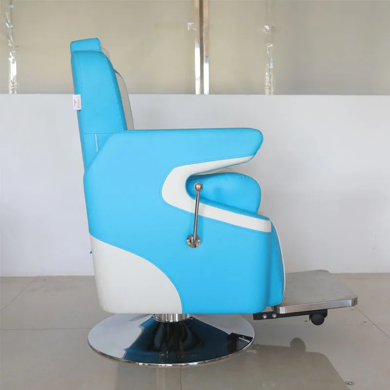 %d Modern PU Leather & Metal Adjustable Height Reclining Barber Salon Chair with High-Density Foam Seat for Commercial Use-