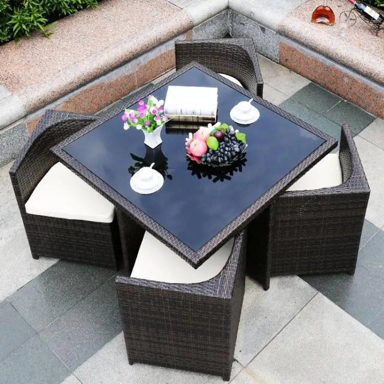 Balcony tables and chairs rattan chairs imitation rattan outdoor furniture outdoor High Quality