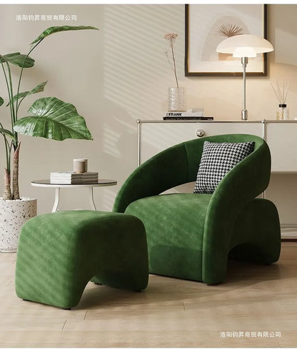 French cream style single sofa chair Nordic small apartment living room lazy sofa