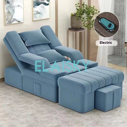 Electric Reclining Chair Foot Massage Sofa Foot Massage Foot Bath Bed Nail Eyelash Beauty Salon Sofa Chairs Cozy Massage Sofa