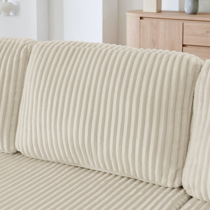 Modular striped corduroy U-shaped modular modular sofa sofa compression sofa living room bedroom apartment set
