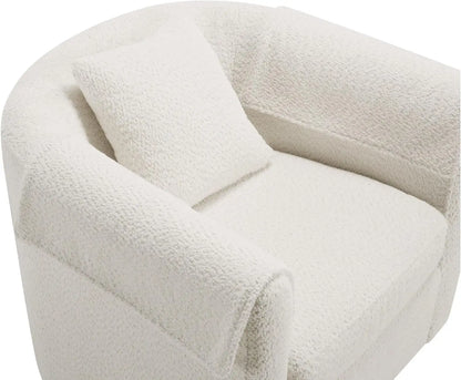 42" W Oversized Swivel Barrel Chair with Storage Ottoman, Modern Upholstered Accent Chair, Comfy Round Swivel, Customized