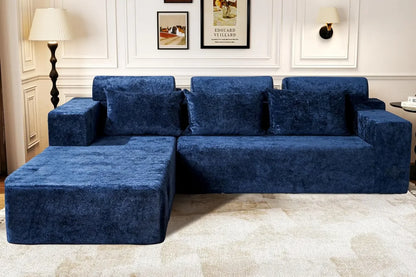 Cloud Sectional Couch L-Shape Chaise, Modern, Deep Seat, Modular Sofa for Living Room, Bedroom, Comfortable Couches