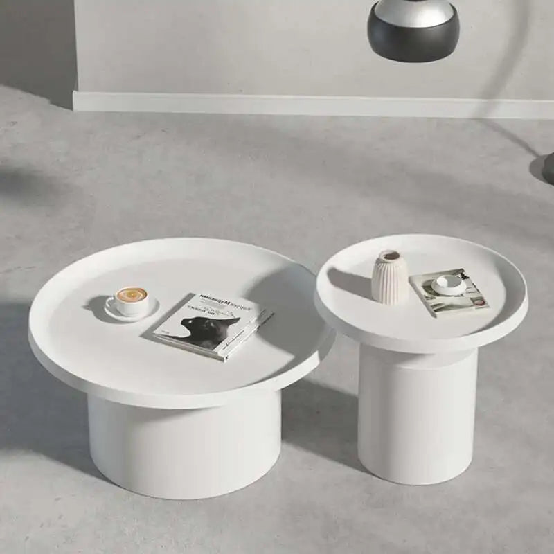 Set Round Table Nordic Center Modern Folding Metal Coffee Tables Storage Mesas Furniture GPF40XP