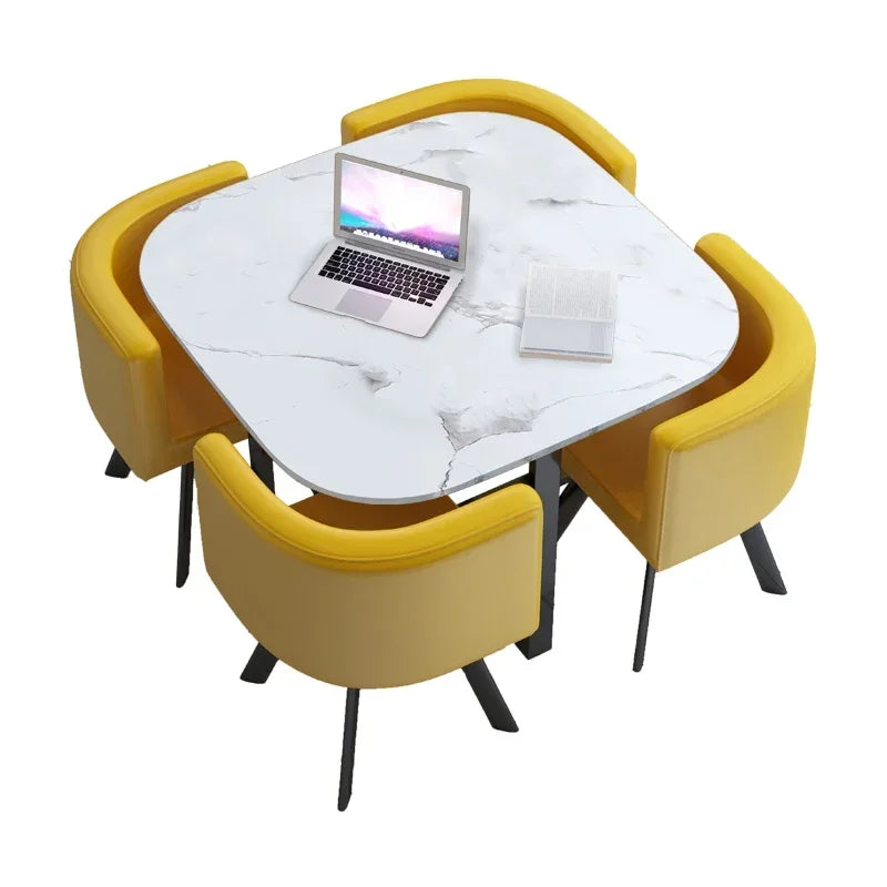 Dining table sets 4 6 chairs dining table wooden restaurant cafe chatting table