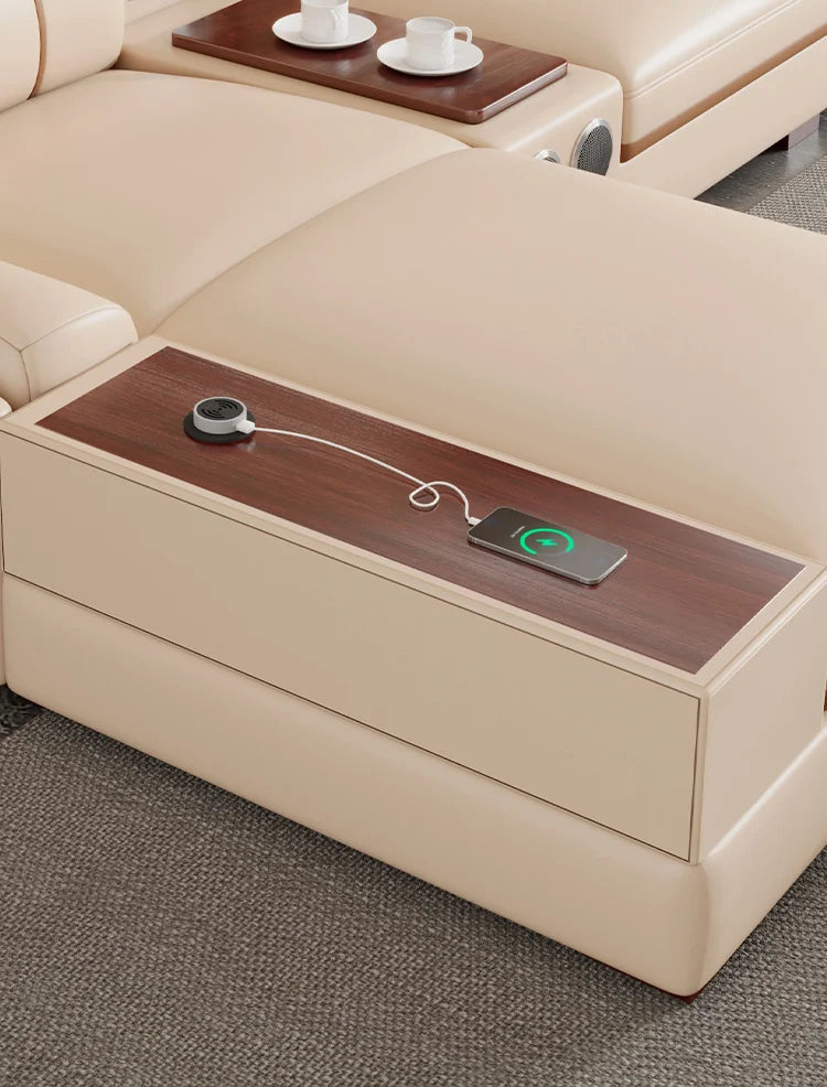 Interior Leather Design Living Room Sofa Storage Quality Comfortable Romantic Soft Leisure Multifunctional Sillon Cama Furniture