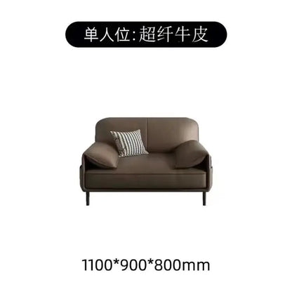 Simple Modern Office Sofa Coffee Table Set Luxury Genuine Leather Three-Seater for Business Meeting Reception Living Room Hotel