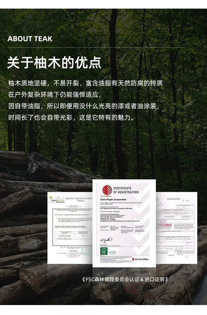 Outdoor sofa teak courtyard terrace leisure resort hotel outdoor deck rattan sofa garden furniture