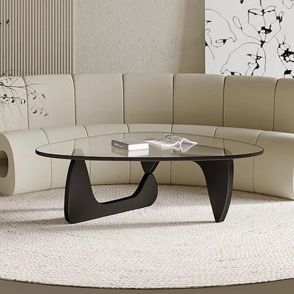 mid century modern glass coffee table for living room, small coffee tables, suitable for bedroom living room reception office ta
