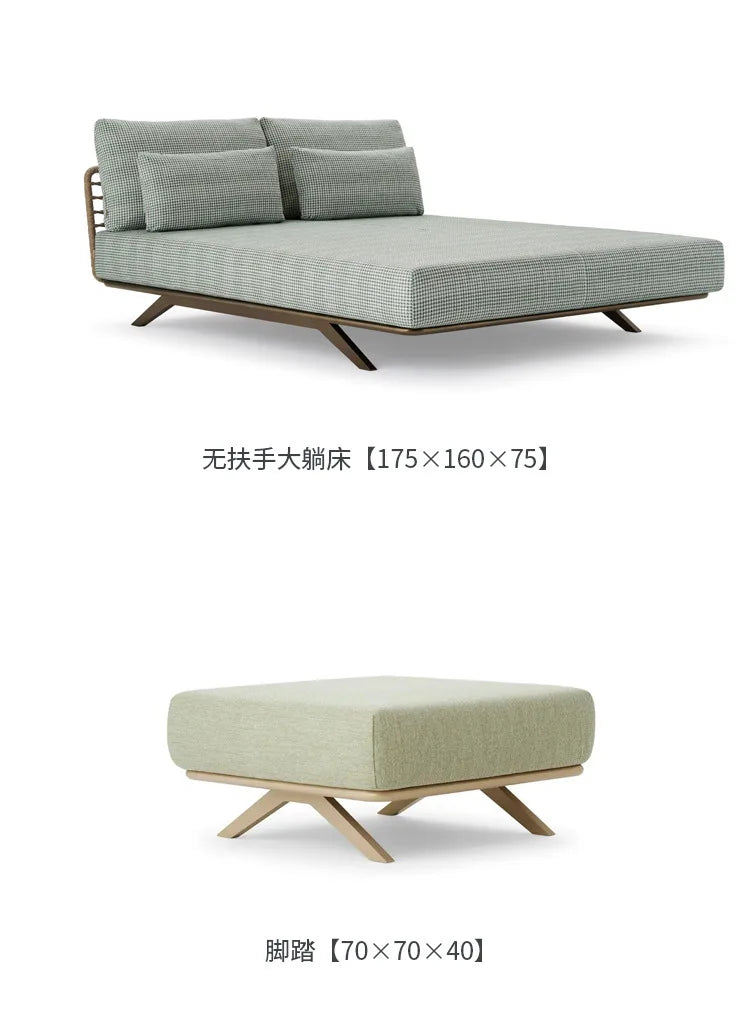 High-end outdoor furniture open-air balcony rain protection sun protection sofa courtyard outdoor villa hotel garden combination