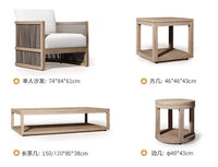 Outdoor villa courtyard sofa high-end teak sofa furniture combination hotel homestay waterproof