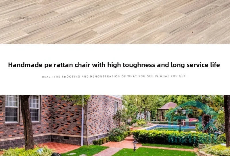 Outdoor PE Rattan Garden Sofas Courtyard Open-air Sofa Chair Combination Outdoor Garden Leisure Balcony Full Arc Sofa Chairs FF