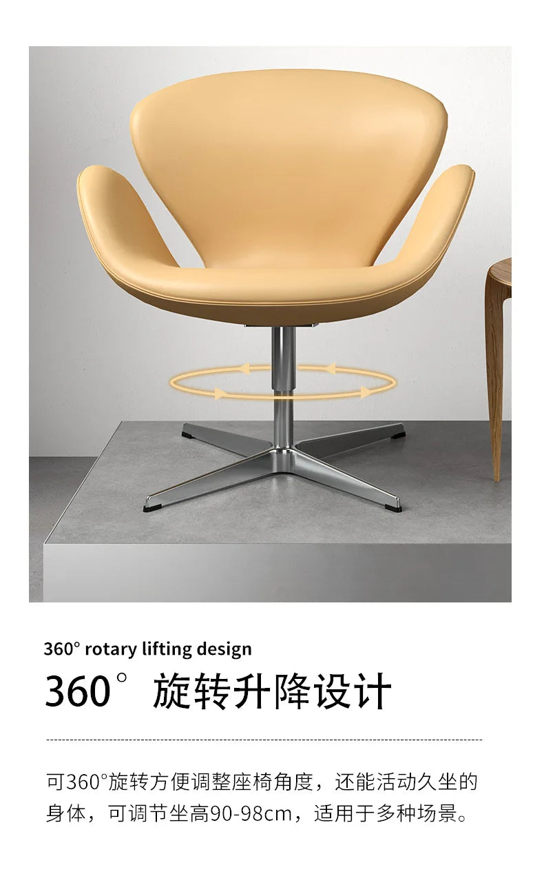 Single sofa swivel chair Nordic designer creative simple leisure swan chair