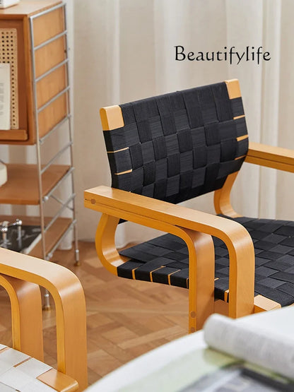 BJ Home Creative Personality Design Medieval Dining Chair Solid Wood Armrest Back Chair Simple Desk Chair