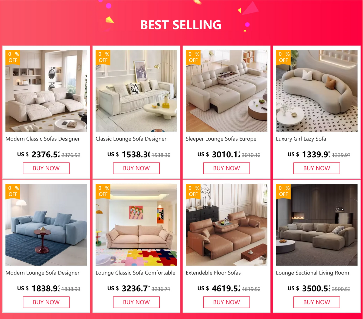 Modern Classic Sofas Designer Cushion Living Room Floor Sofa Relaxing 2 Seater Lounge Divani Da Soggiorno Home Furniture