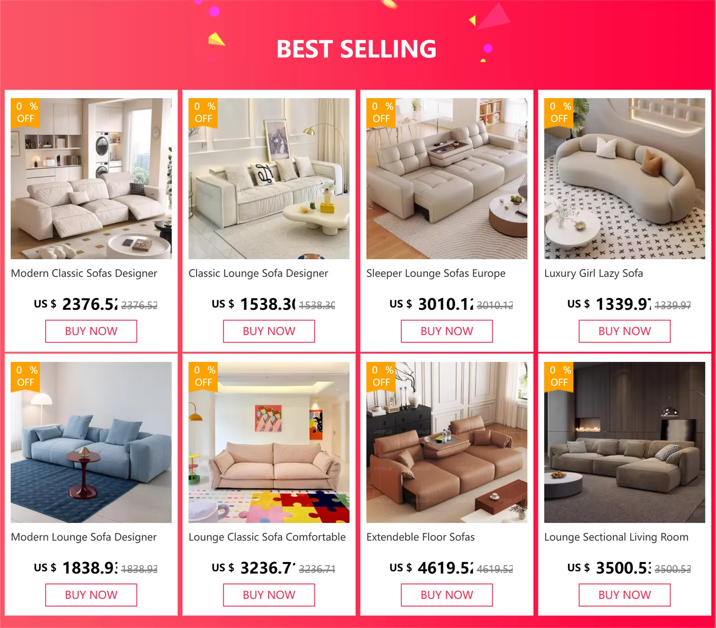 Modern Classic Sofas Designer Cushion Living Room Floor Sofa Relaxing 2 Seater Lounge Divani Da Soggiorno Home Furniture