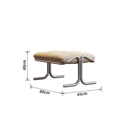 Wabi Sabi Bauhaus Lounge Chair Stainless Steel Frame Designer Minimalist Daybed for Living Room and Patio Relaxation