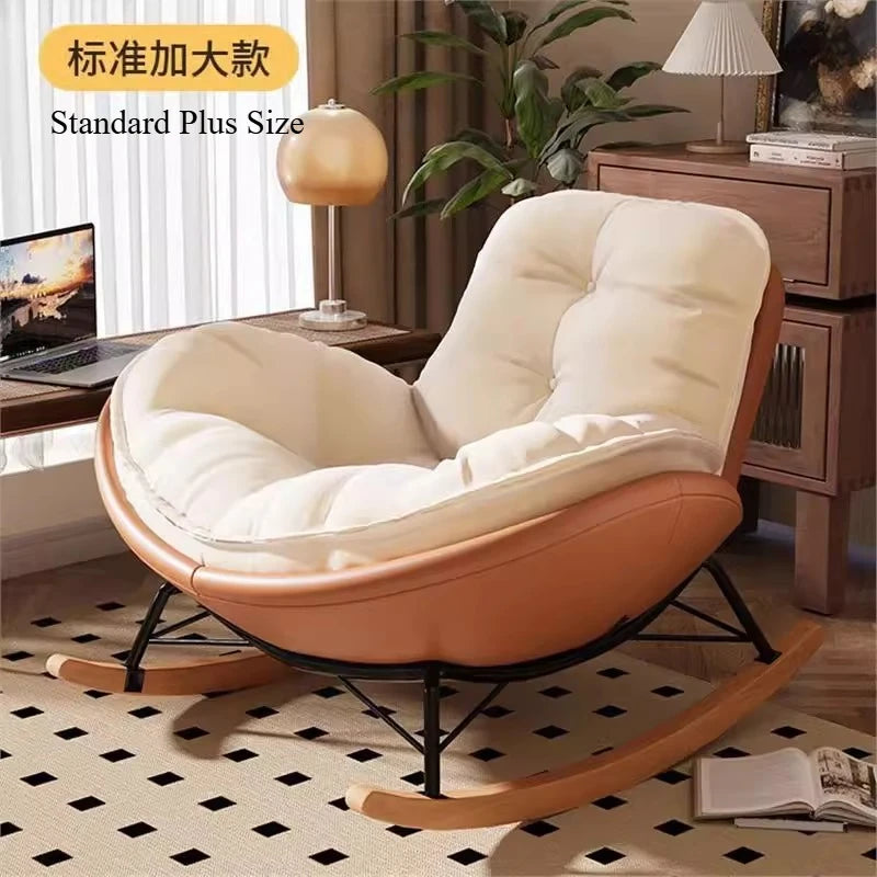 Home Leisure Chair,Living Room Honeycomb Lazy Leisure Rocking Chair,Recliner Chairs Simple Penguin Rocking Chair,Balcony Sofa