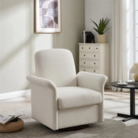Bedroom Living Room Essential Modern Swivel Accent Chair Barrel Armchair With Wood Base Great For Reading Waiting