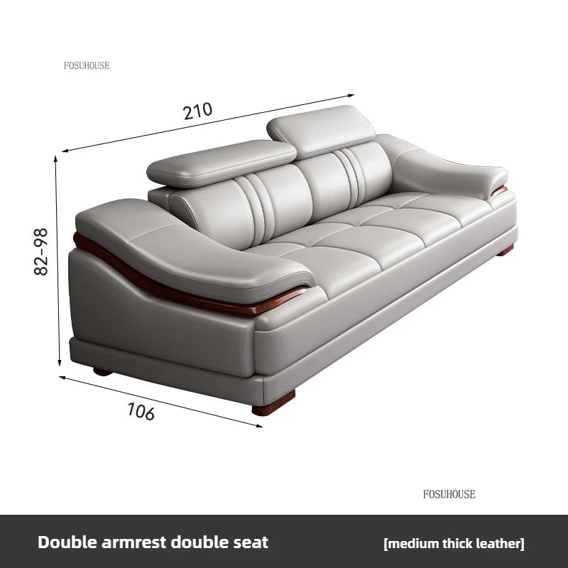 Italian Light Luxury Living Room Sofas Combination Nordic Double Sofas for Living Room Home Furniture Designer Leather Back Sofa