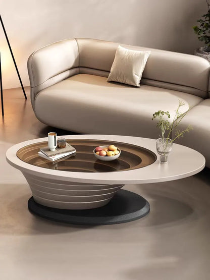 Petite et simple taille d'appartement, table à thé moderne de luxe légère 2025, haut de gamme, livraison une pièce