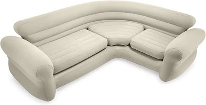 68575EP Inflatable Corner Sofa: L-Shaped – Indoor Use – 2-in-1 Valve – 880lb Weight Capacity – 101” x 80” x 30”