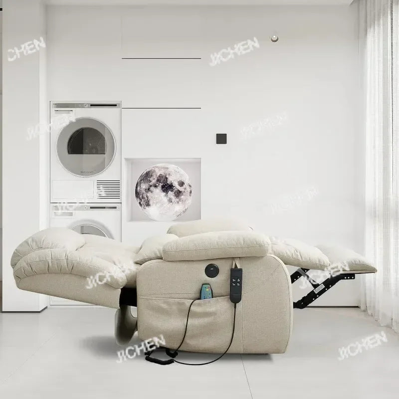 ZQ Dual Motor Sleeper Chair With Massage And Heating Functions Suitable For The Elderly Unlimited Electric Lift Chair, Flat Lyin
