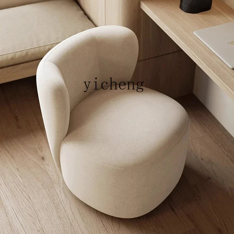 ZC single balcony rotating sofa chair simple leisure chair fabric bedroom retro dressing stool