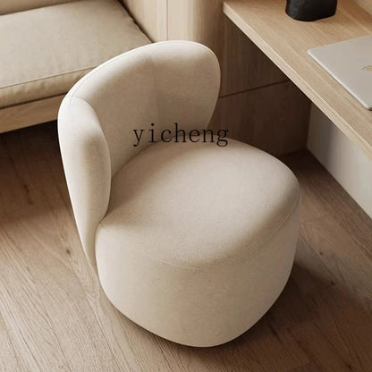 ZC single balcony rotating sofa chair simple leisure chair fabric bedroom retro dressing stool