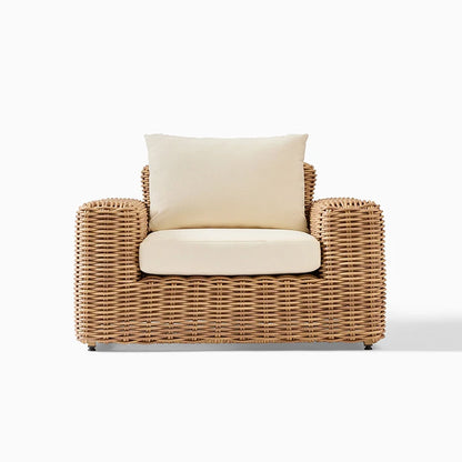 Traditional Design Outdoor Rattan Woven Wicker Patio Villa Courtyard Sofa Sectional Garden Set