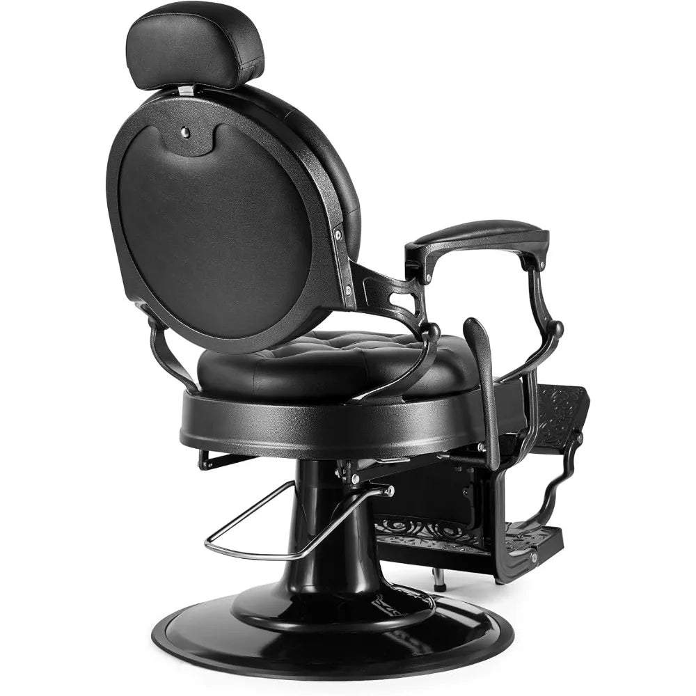 Professional Barber Chairs for Barbershop, Aluminium Alloy Frame Heavy Duty, Retro Salon Chair All Purpose Chair for Beauty Spa