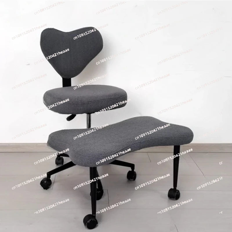 ADHD Chair, Adjustable Height & Footrest, Cross-Leg Meditation Chair with Wheels