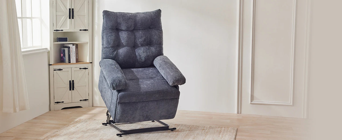 Redlife Power Lift Reliner Chair for Elderly Ergonomic Reliner Sofa w/ 3 Motor Power Adjustable Position for Living Room Bedroom