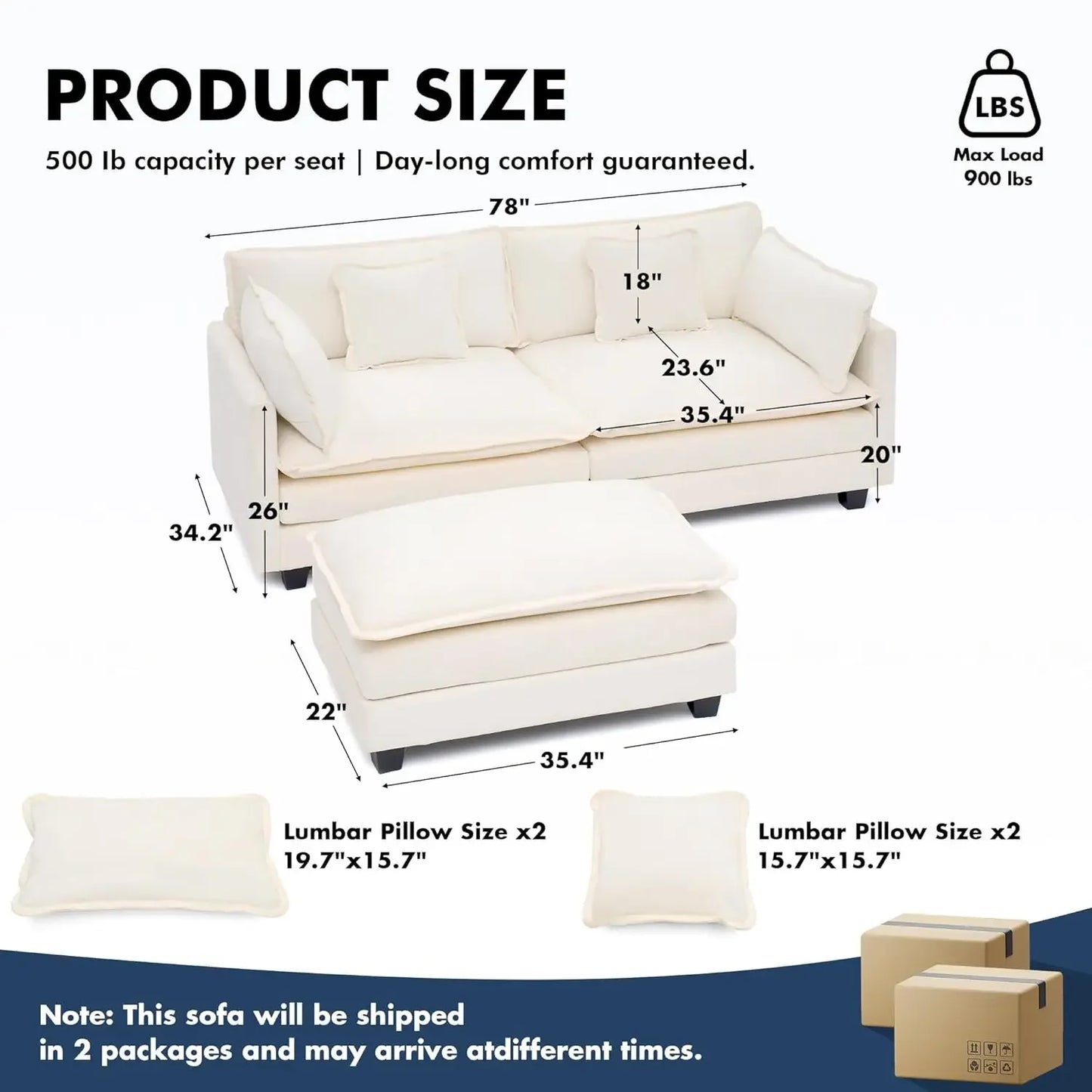 Sectional Couch, Comfy Cloud Modular Sectional Sofa, Deep Seat Modern Cloud Sofa, Modular Sofas for Living Room,, Customized