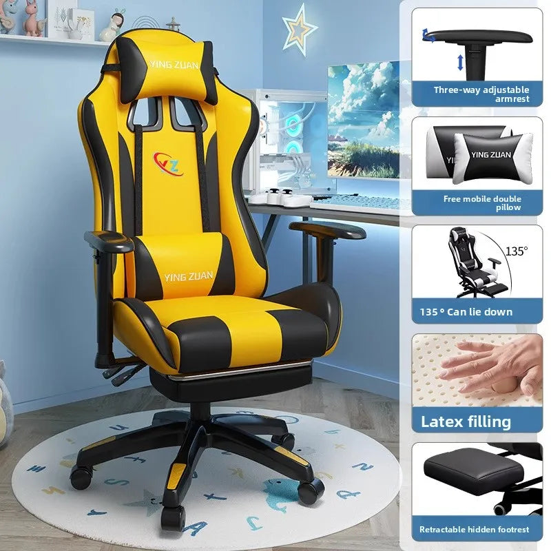 Gaming chair Computer chair Recumbable seat Sedentary ergonomic chair