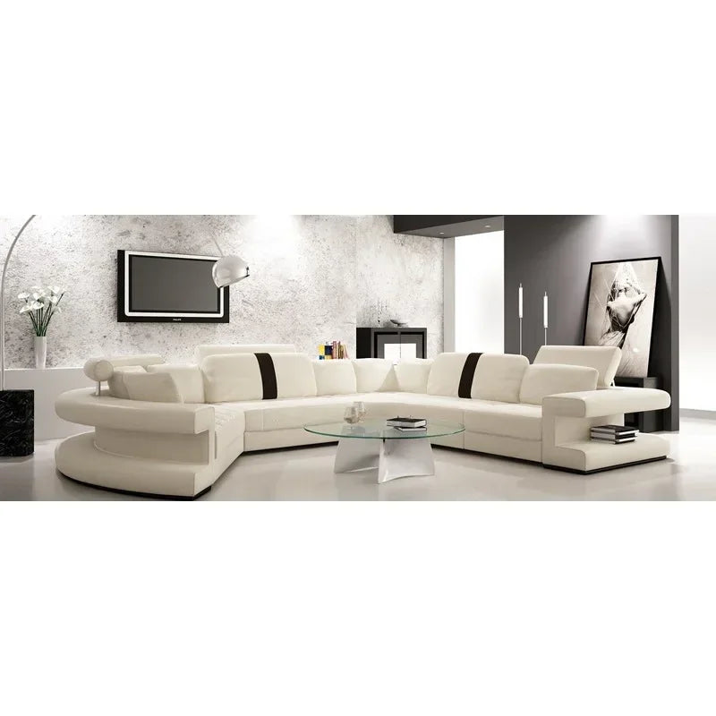 New Arrival Modern Living Room Leather Sofa, Lounge Chair, Living Room Designer Combination Sofa, U-shaped Sofa, Luxury Leather
