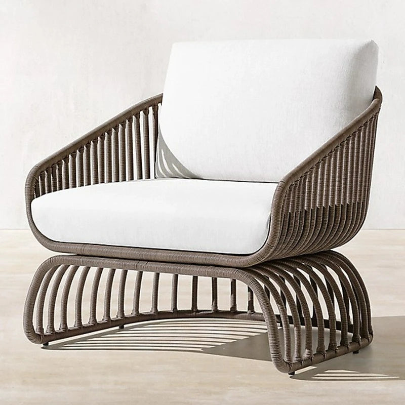 Leisure Outdoor Villa Rattan Sofa Chair Open Air Waterproof Sunscreen Courtyard Bed Hotel Homestay Outdoor Rattan
