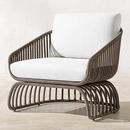 Leisure Outdoor Villa Rattan Sofa Chair Open Air Waterproof Sunscreen Courtyard Bed Hotel Homestay Outdoor Rattan