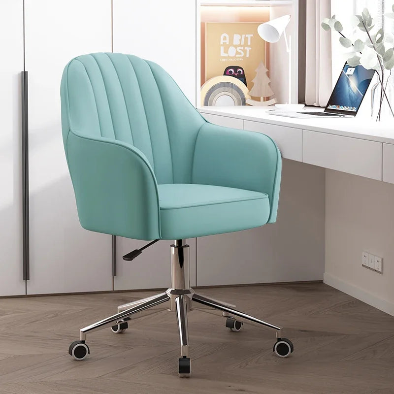 Nordic Home Computer Chair Office  Book Desk Chair Sliding Wheelchair Dormitory Lifting Chair Sofa Comfortable Bedroom