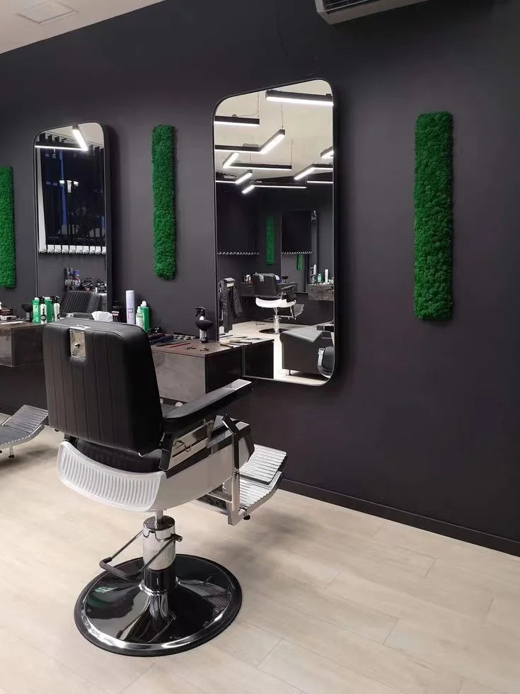 Modern Style Large Gold Styling Barber Wall Mounted Salon Furniture Hairdressing Led Makeup Beauty Salon Mirror