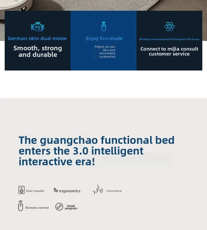 Head And Foot Adjustable Smart Bed Split King Size Bedroom Furniture Bed Easy To Install With Wireless Remote Control Bed