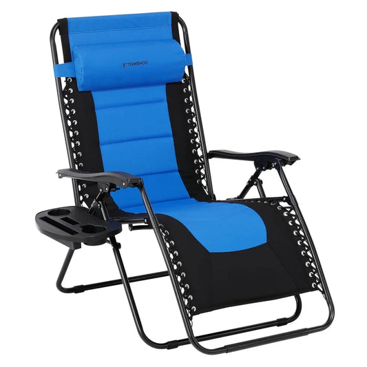 Chair Waterproof Oxford Cloth with Cotton Padded Adjustable Patio Zero Gravity Reclining