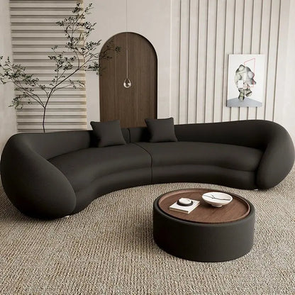Italian living room small apartment special-shaped designer reception curved sofa