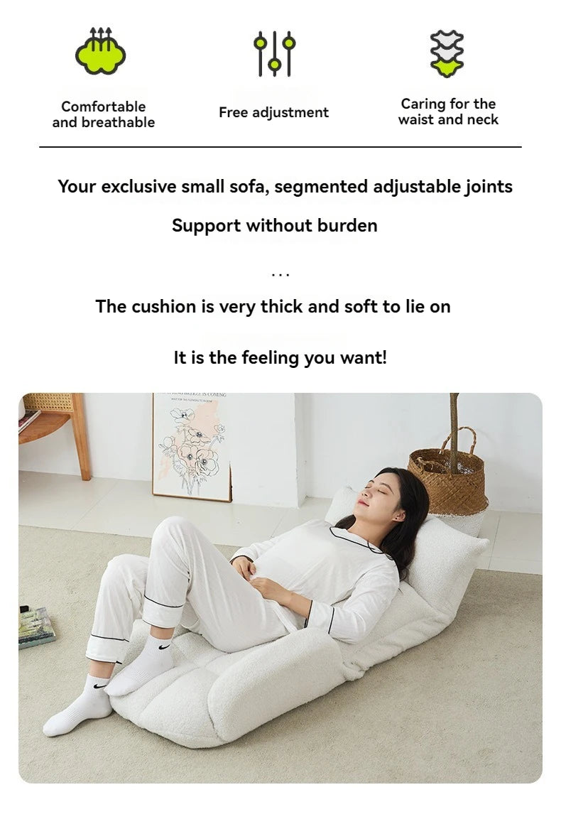 Cloud roll folding lazy sofa tatami backrest bay window lounge chair living room bedroom balcony floor internet famous sofa