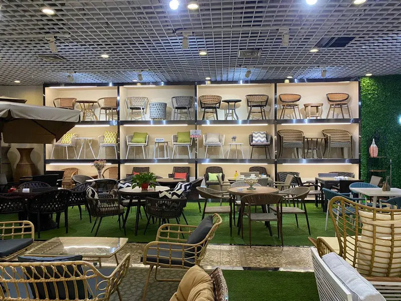Modern Garden Lounge Chair Set: Chairs and Footstool Suitable for Courtyards and Gardens Leisure Areas