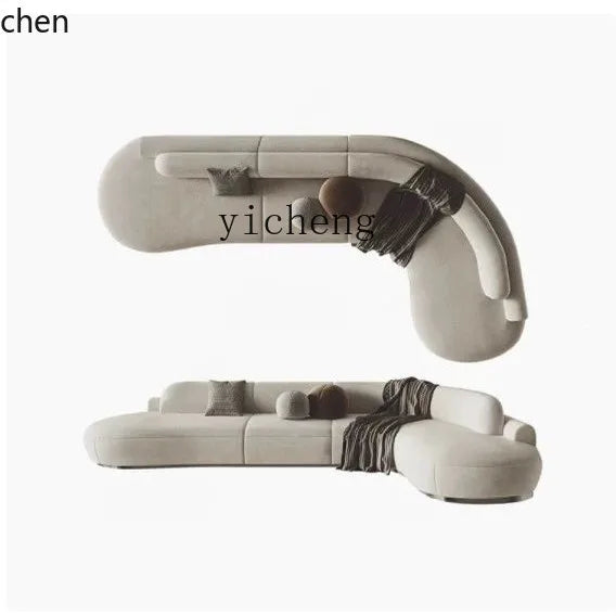 YFY Curved Sofa Living Room Hotel Lobby Rest Area Booth