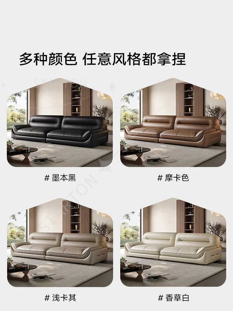 Leather Lounge Sofa, Luxury Italian Nordic Design, Lazy Couch Recliner, Mini Three Seater Divani Da Soggiorno Furniture